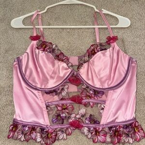 For Love And Lemons x Victoria Secret Lace Bra Top with Underwire Support